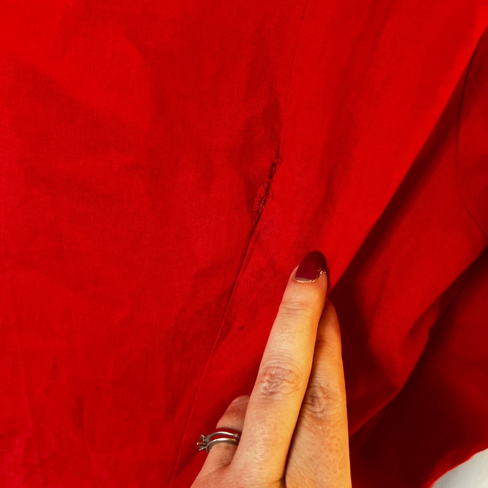 Joie Vibrant Red Long Sleeve Dress with callout - Picture 9 of 10